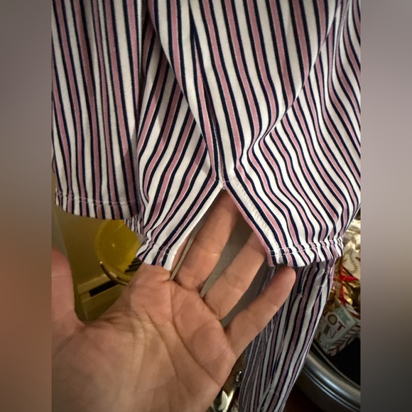 ROOM SERVICE Cozy Cool Pajamas In Cameo/ Ink/ Pink Stripe - Picture 12 of 15
